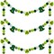 3 Pack St. Patrick's Day Felt Garlands - 6.6 Feet Pom Pom Felt Ball Shamrock Leprechaun Hat Hanging Banners